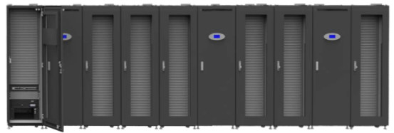 250U Black Server Cabinet 2850kg With 10 Inch Touch Screen HMI